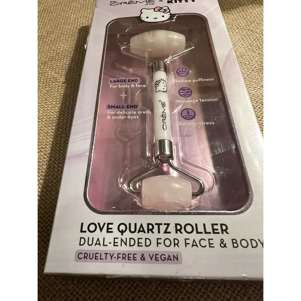 HELLO KITTY Love Dual End Quartz Roller for Face and Body-Brand New